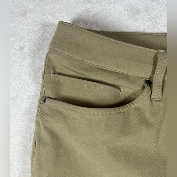 Lululemon 32W 32L Classic ABC Stretch Performance Chino Pants Beige Tan EUC - Picture 4 of 11